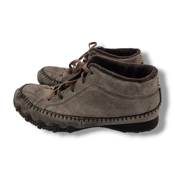 Skechers Bikers Totem Pole Chukka Boot Womens 9.5 Chocolate Suede Relaxed Fit - Picture 5 of 9